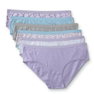 Joe Boxer Women's 100% Cotton Hipster Brief Panties 6-Pack Sizes 5